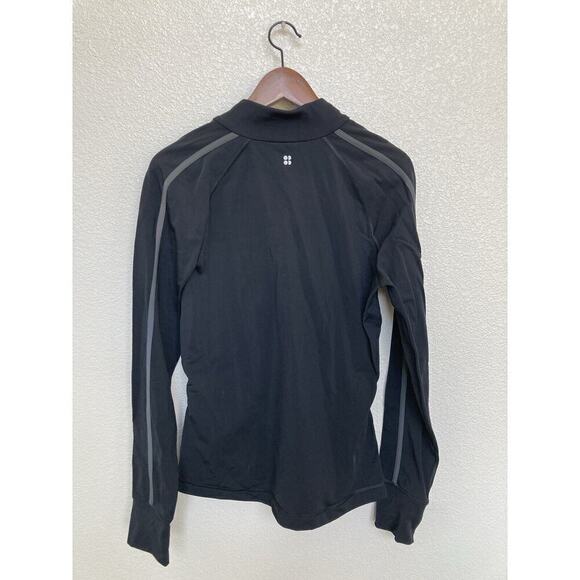 Sweaty Betty womens black quarter zip XL pullover athletic running long sleeve - Picture 4 of 5